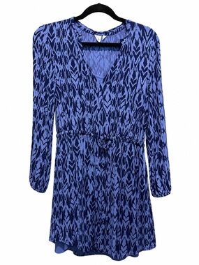 GAP Blue Ikat long sleeve dress